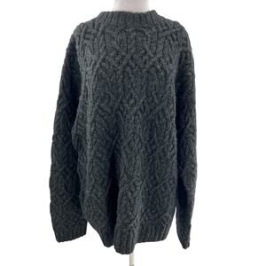 J. Crew Vintage 1990s J.Crew Oversized Fisherman Wool Aran Sweater XXL oarsman